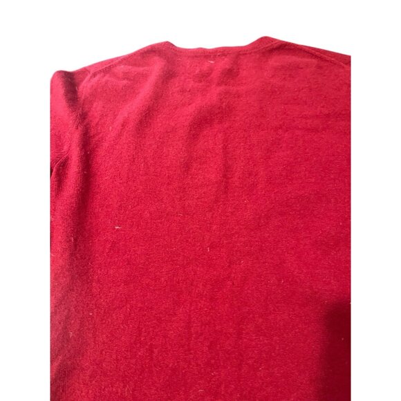QI CASHMERE Women's Size Medium Red 100% Cashmere Sweater READ FLAWED - Picture 15 of 16